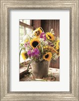 Framed Wildflowers in Bucket