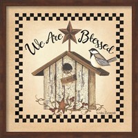 Framed We Are Blessed Birdhouse