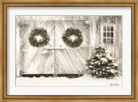 Framed Christmas Barn Doors