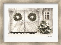 Framed Christmas Barn Doors