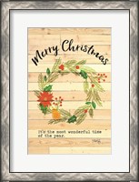 Framed Merry Christmas Wreath