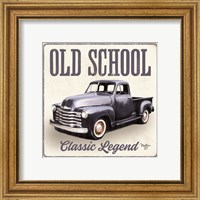 Framed 'Old School Vintage Trucks IV' border=