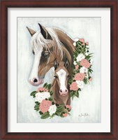 Framed Floral Ponies