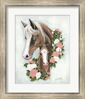 Framed Floral Ponies