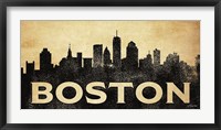 Framed Boston Skyline
