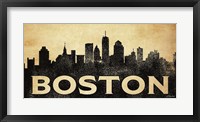 Framed Boston Skyline