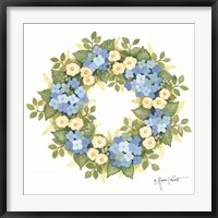 Framed Hydrangeas in Bloom Wreath