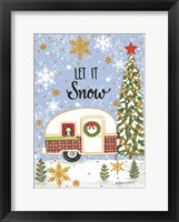 Framed Let It Snow Camper