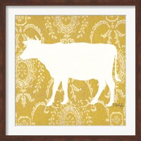 Framed Cow Silhouette