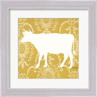 Framed Cow Silhouette