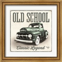 Framed 'Old School Vintage Trucks III' border=
