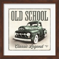 Framed 'Old School Vintage Trucks III' border=