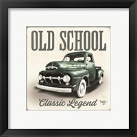 Framed 'Old School Vintage Trucks III' border=