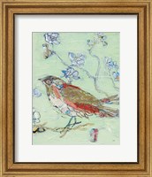 Framed Sea Foam Bird