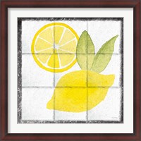 Framed Citrus Tile VI Black Border