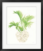 Palm Chinoiserie II Cream Framed Print