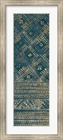 Framed Indochina Batik II Teal and Gold