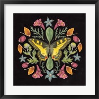 Framed Butterfly Mandala III Black