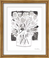 Framed Lemon Gray Tulips I