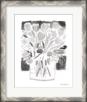 Framed 'Lemon Gray Tulips I' border=
