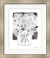 Framed 'Lemon Gray Tulips I' border=