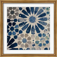 Framed Alhambra Tile III Stone