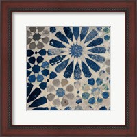 Framed Alhambra Tile III Stone