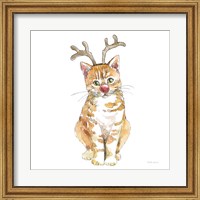 Framed Christmas Kitties III Square