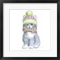 Christmas Kitties II Square Framed Print