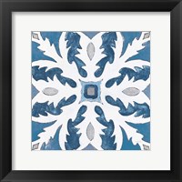 Gypsy Wall Tile 10 Blue Gray Framed Print