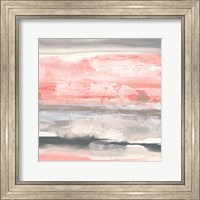 Framed Charcoal and Coral II