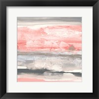 Framed Charcoal and Coral II