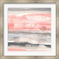 Framed Charcoal and Coral II