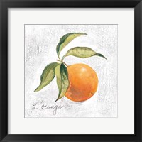 L Orange on White Framed Print