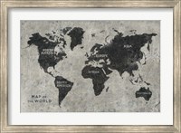 Framed Grunge World Map