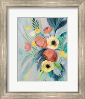 Framed 'Colorful Elegant Floral II' border=