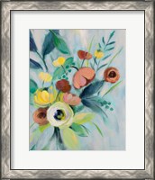 Framed 'Colorful Elegant Floral I' border=