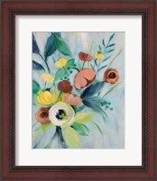 Framed 'Colorful Elegant Floral I' border=