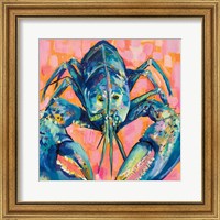 Framed 'Lilly Lobster I' border=