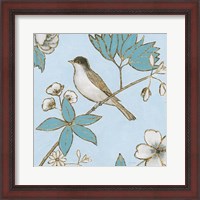 Framed Toile Birds IV