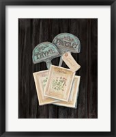 Framed Seed Packs Black Wood