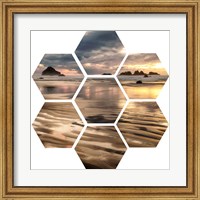 Framed Pacific Low Tide (hexagon)
