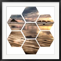 Framed Pacific Low Tide (hexagon)