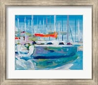 Framed Marina Sailboats