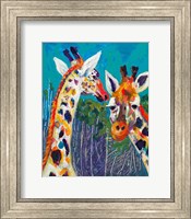 Framed Colorful Giraffes