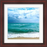 Framed 'Teal Surf II' border=