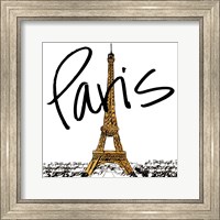 Framed Gold Eiffel in Paris