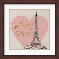 Framed Je t'aime Paris!