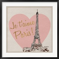 Framed Je t'aime Paris!