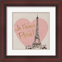 Framed Je t'aime Paris!